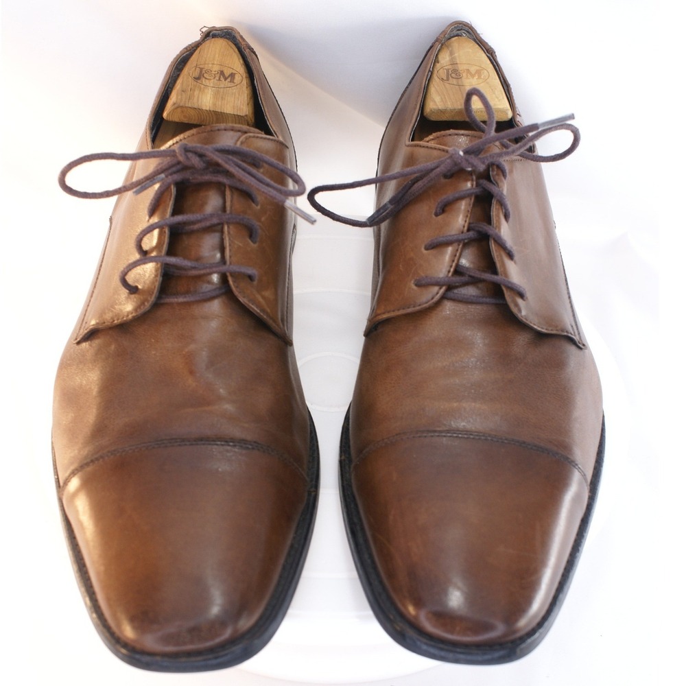 Gordon Rush Greggory Brown Leather Cap Toe Derby Dress Shoes Mens 13 102676
